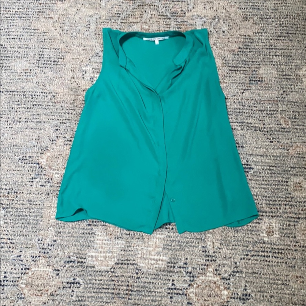 Teal green tank top/blouses